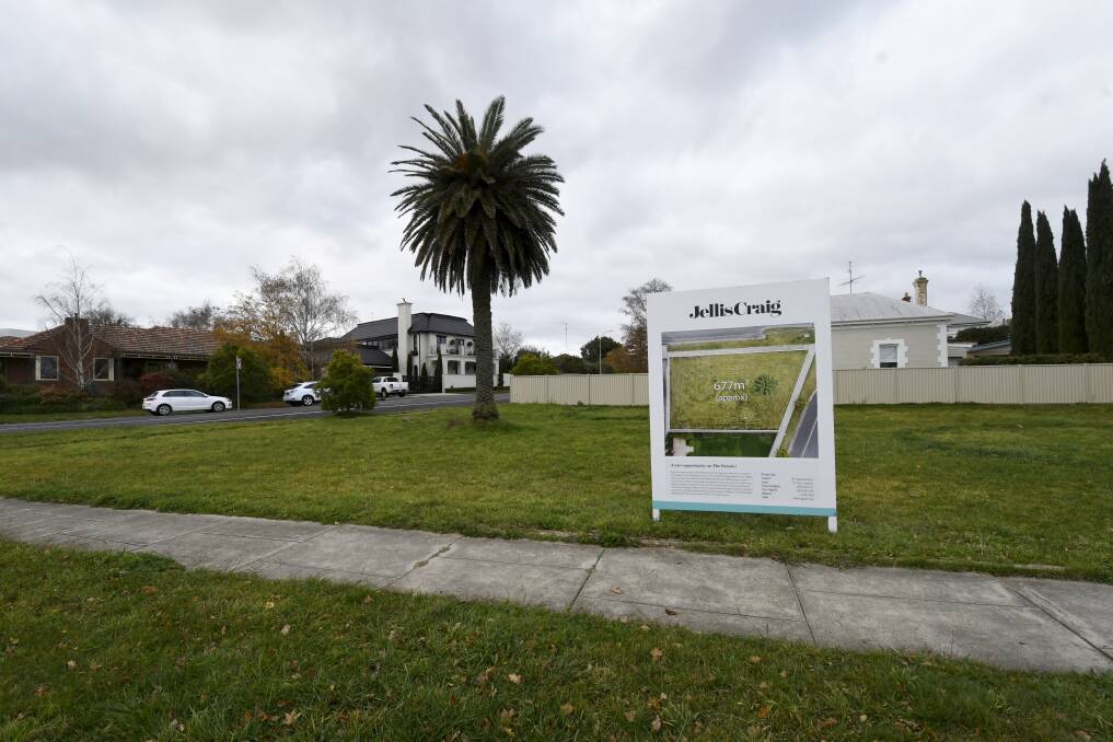 Hot property: The vacant block at 222 Wendouree Parade could fetch more than $1.8 million. Picture: Lachlan Bence