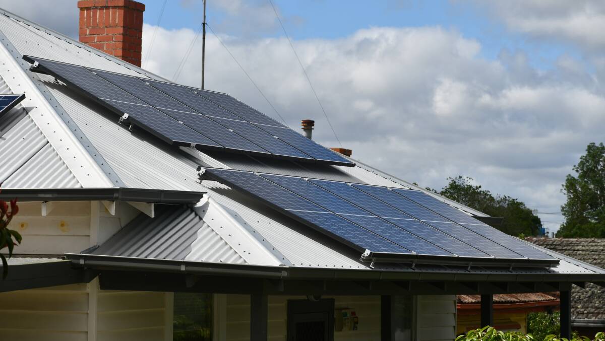 A house with solar panels on Mr Lalor's street.