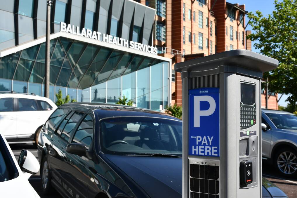 New regime: A parking meter which accepts coin and cards in front of the hospital.