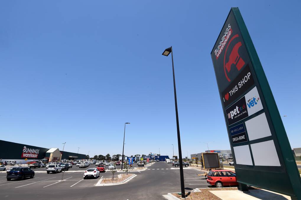Keeping up: Across the road from the Delacombe Town Centre, more shops have sprung up, including a massive Bunnings Warehouse.
