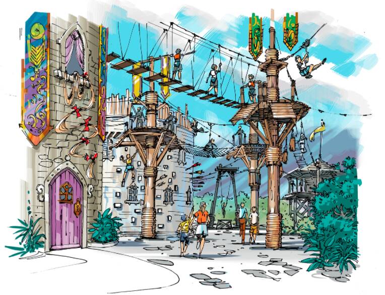 Swashbuckling: Concept art for new attractions at Kryal Castle. Picture: contributed