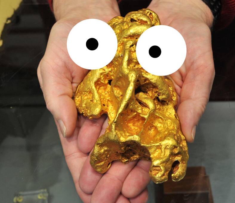 A gold nugget found near Ballarat. File photo