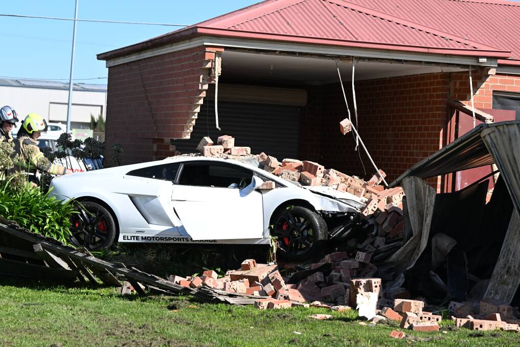 Lamborghini into house in Wendouree. Picture by Lachlan Bence