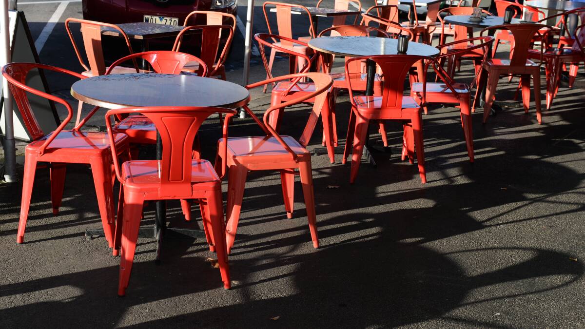 Outdoor dining could be on the cards, with limits, when regional Victoria moves to the third step. Picture: Kate Healy/file photo