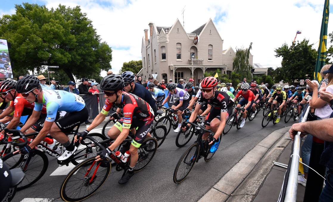 Ready, set, go: The elite men's road race begins in Buninyong in January. Picture: Adam Trafford