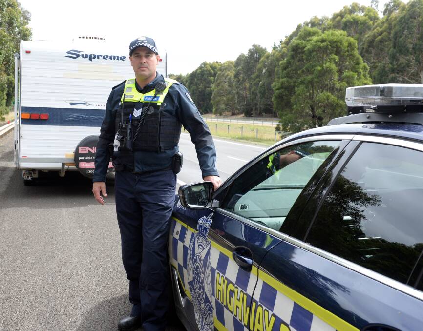 Take care: Ballarat Highway Patrol's Acting Senior Sergeant David Whitwell. File photo
