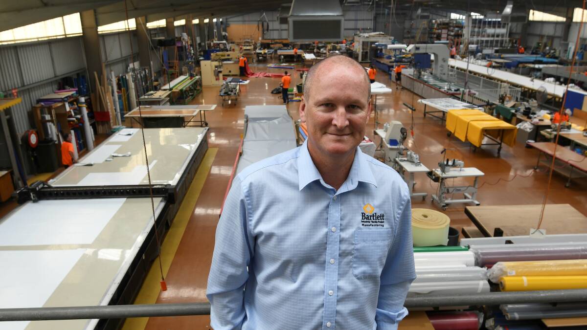 C. E. Bartlett chief executive Dave O'Brien at their factory. Picture: Lachlan Bence