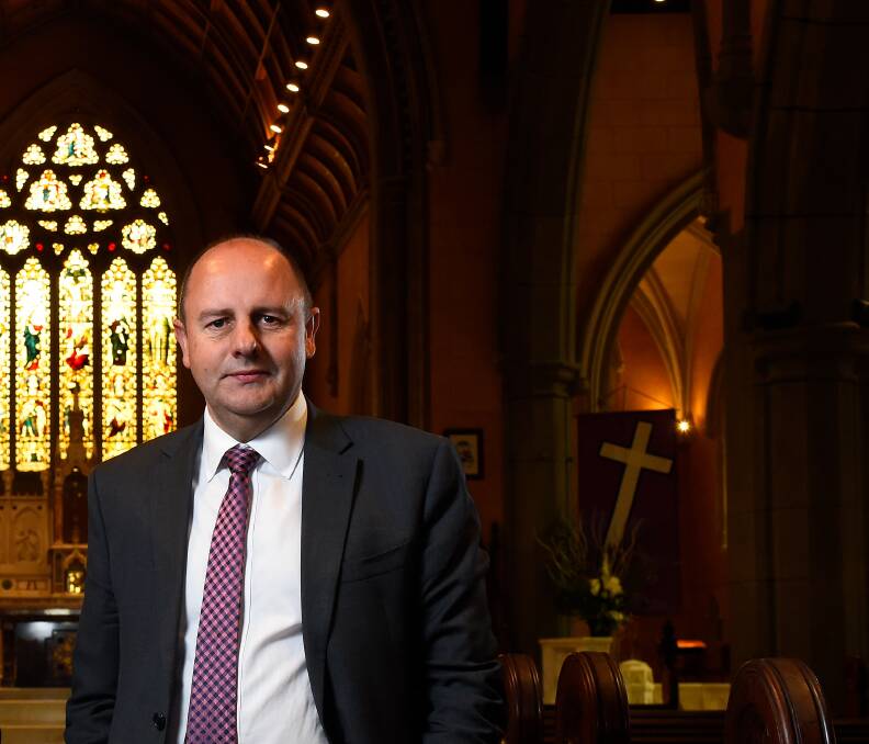 Catholic Diocese of Ballarat business manager Andrew Jirik at St Patrick's Cathedral. Picture: Adam Trafford