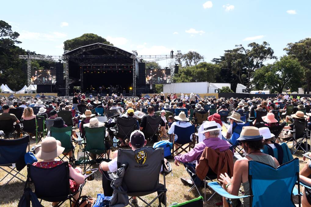 Tuned in: People had to bring their own chairs in and had to stay in their zones at the Ballarat SummerSalt Festival. Pictures: Adam Trafford