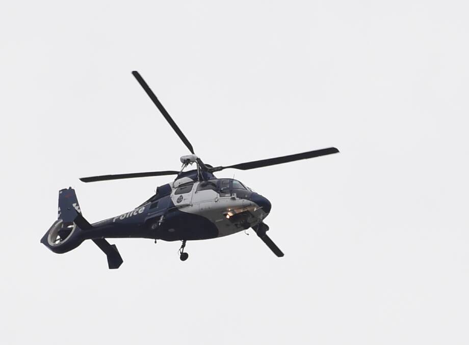The police airwing helicopter. File photo