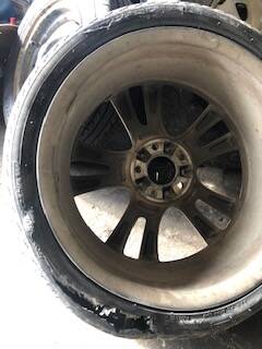 Mr Harper's wheel after the Monday incident.