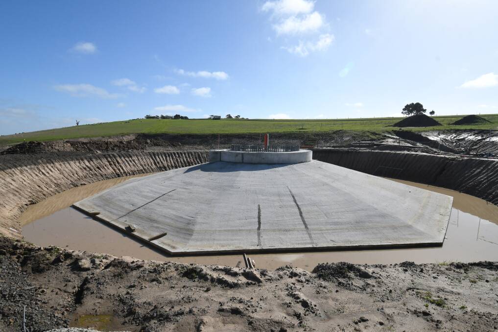 Foundation: The base for a wind turbine goes metres under the surface.