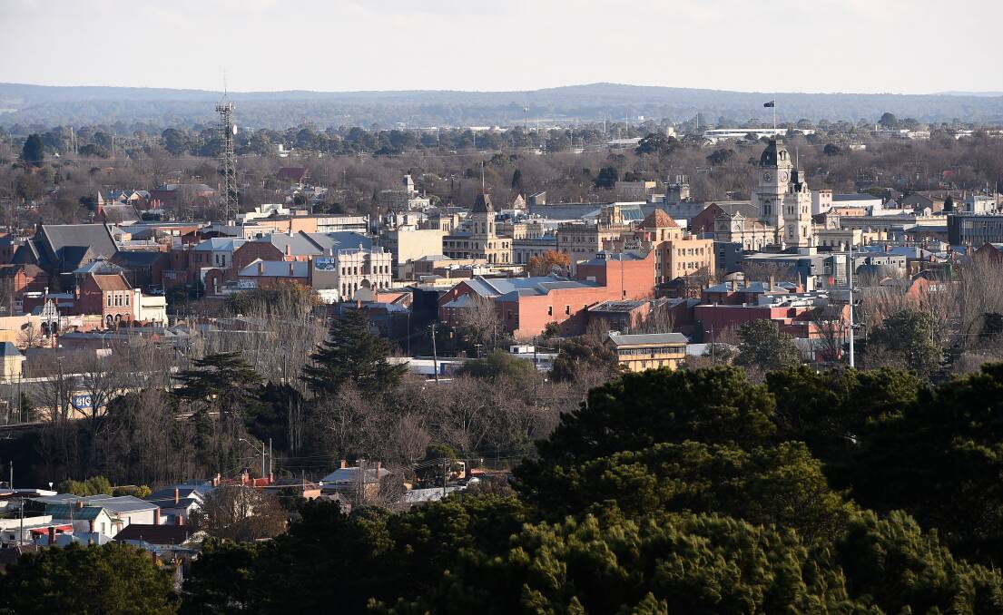 A view of Ballarat's CBD from the Black Hill lookout. Picture: Adam Trafford