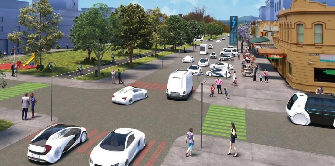 Vision: A concept image from the City of Ballarat's Integrated Transport Plan, looking at a future Sturt Street.