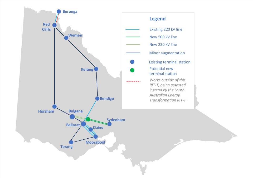 Plans: A map of the planned upgrades and new powerlines, subject to regulatory approval. Source: AEMO