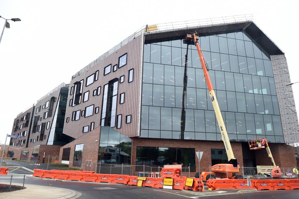 Progress: Construction works are almost complete on GovHub's exterior.