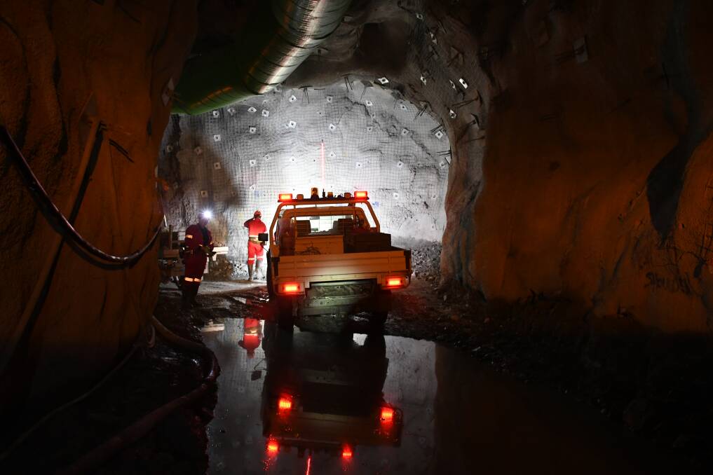 Underneath the Ballarat Gold Mine. File photo