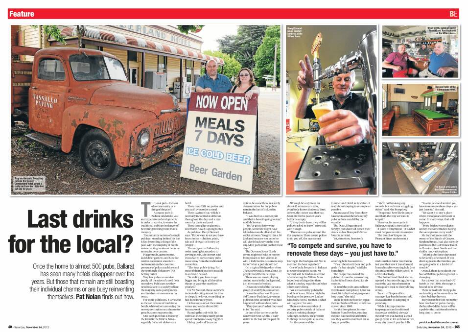 An article from November 2012 about local pubs - click to see a larger version