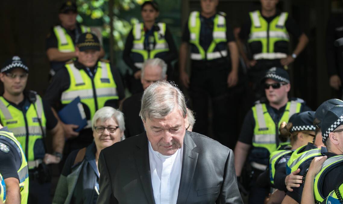 George Pell at the Melbourne Magistrates Court in May 2018. Picture: Jason South