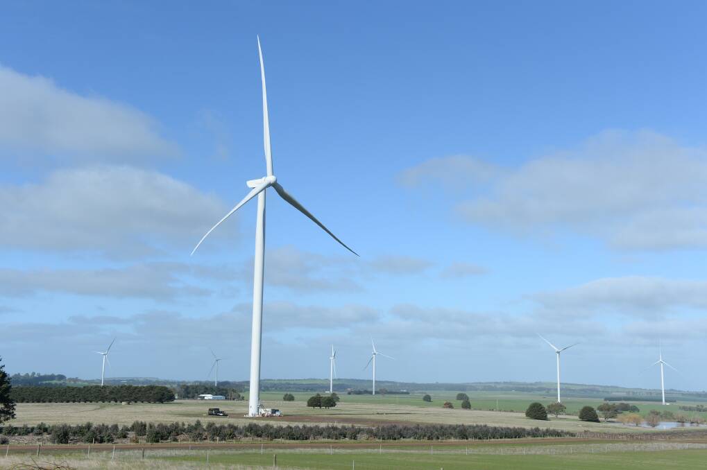 Wind turbines near Ballarat. File photo