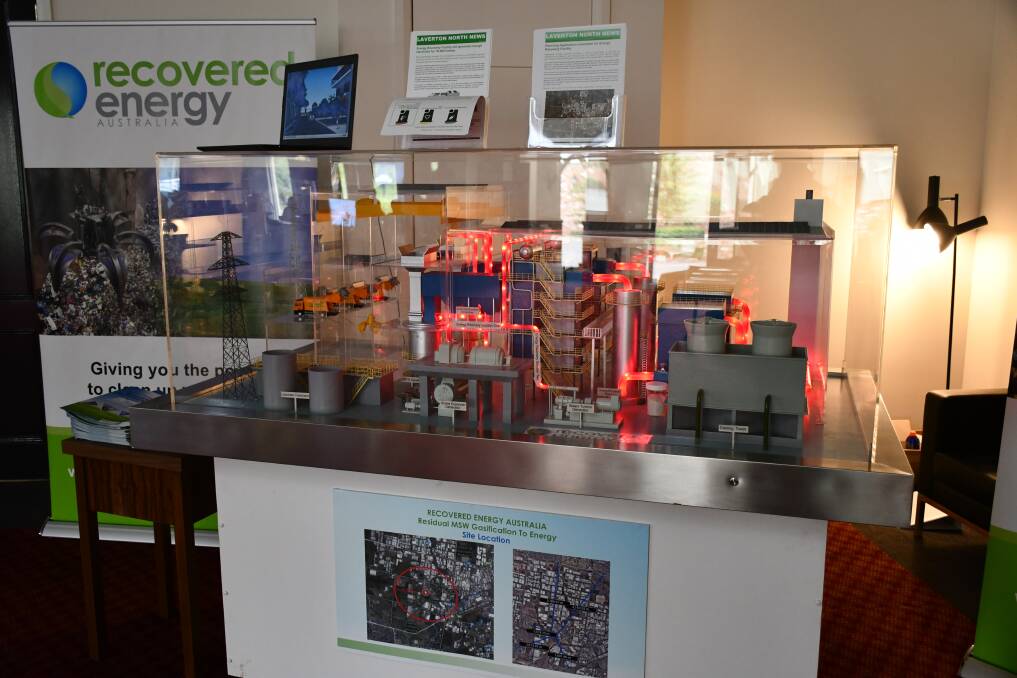 Lit up: A model of a waste to energy facility planned for Laverton.