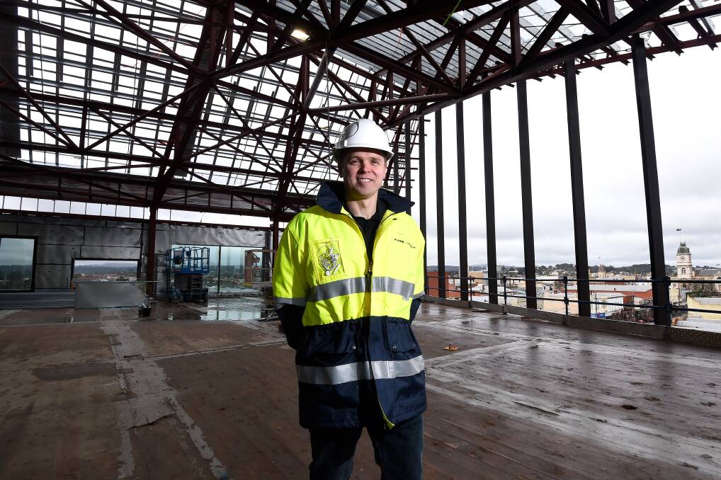 Architect Luke Jarvis standing on the GovHub's fourth floor. Picture: Adam Trafford