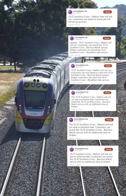 Ghost V/Line train cancelled 33 times in the last 98 days