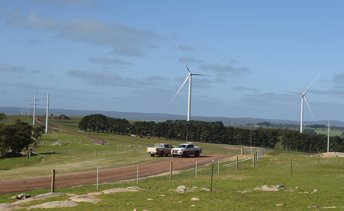 The Stockyard Hill wind farm is progressing quickly. Picture: Kate Healy