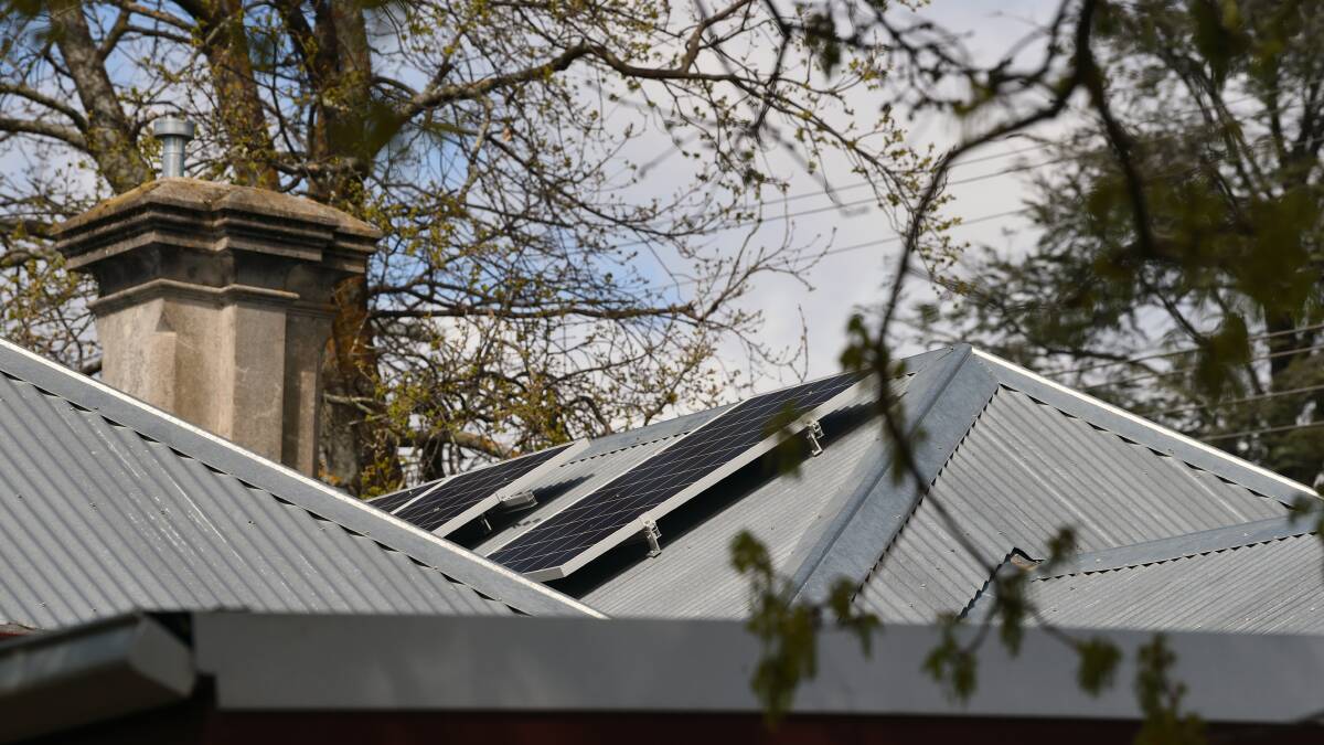 Future: Solar panels on the Creswick Neighbourhood Centre. Picture: Kate Healy