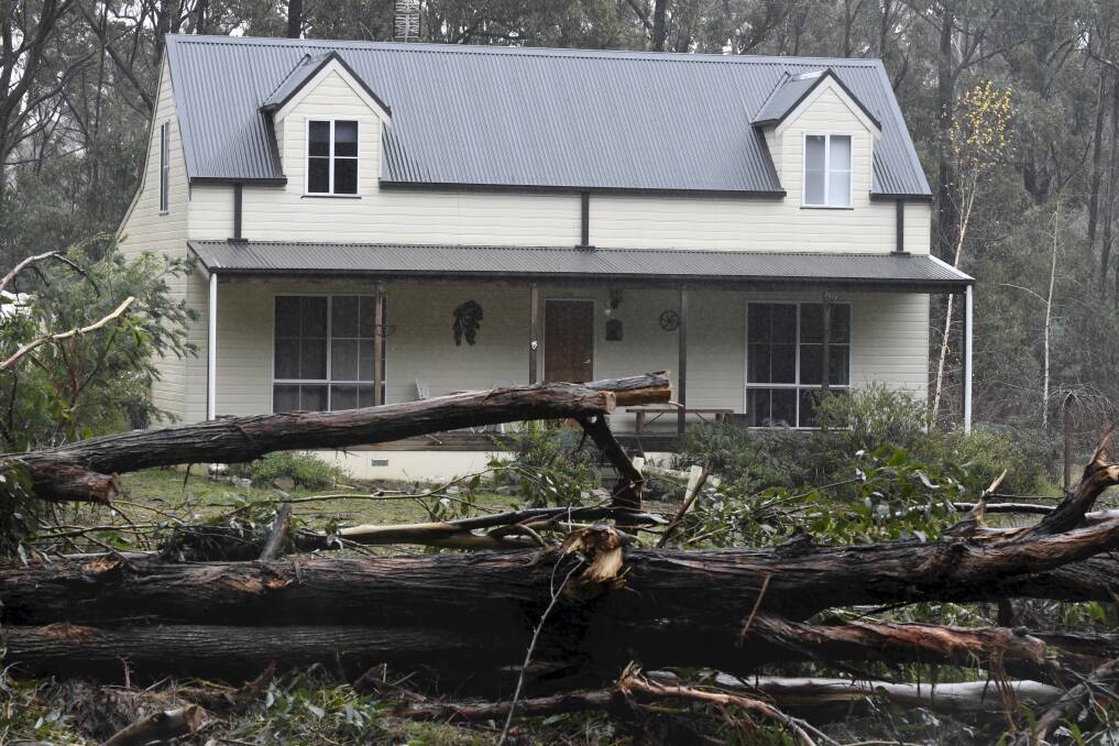 A house near Daylesford on Trentham Road. Picture: Lachlan Bence