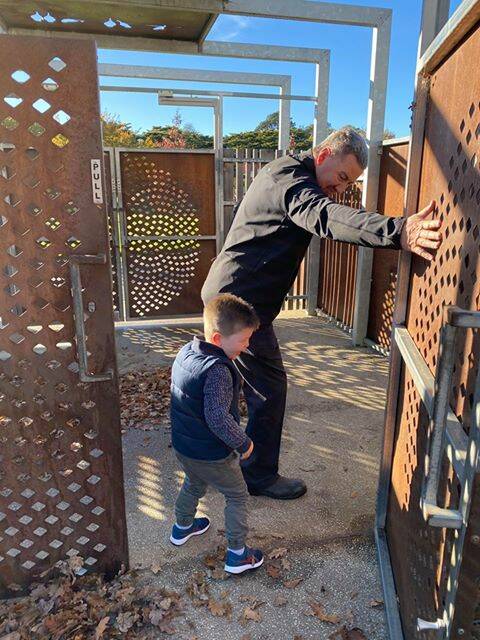 Watch as Charlie helps unlock the gate to the Victoria Park playground