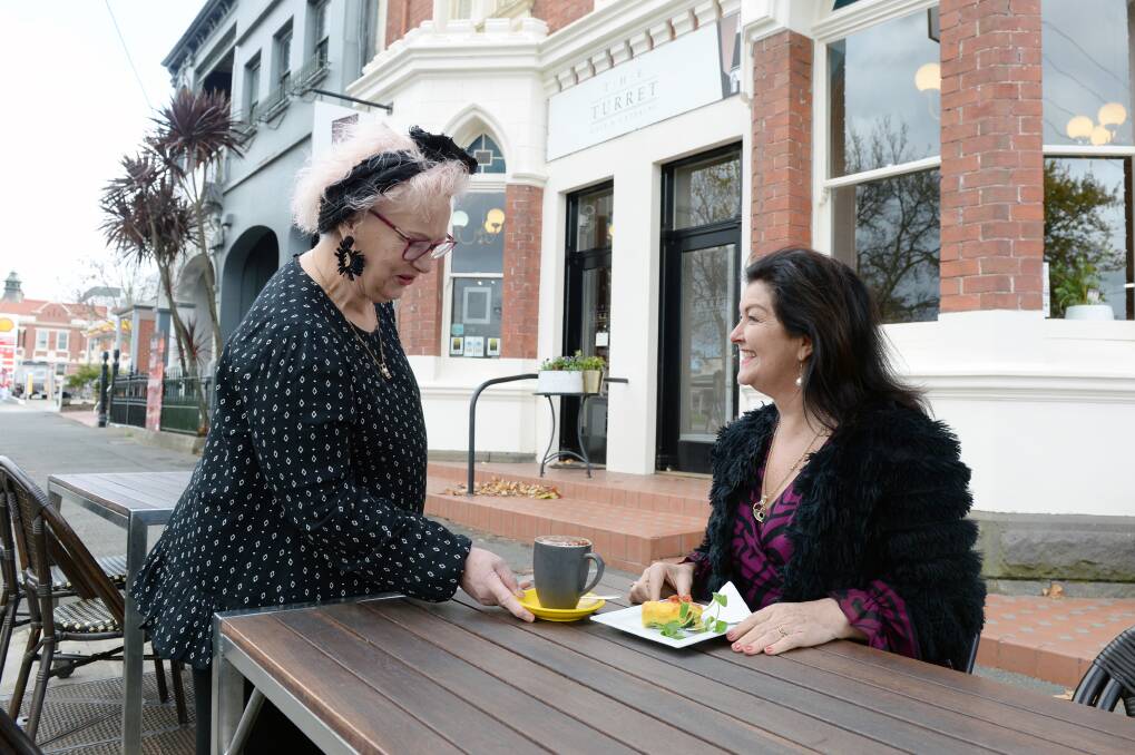 Cheers: The Turret's owner Carmel West with Councillor Samantha McIntosh. Picture: Kate Healy