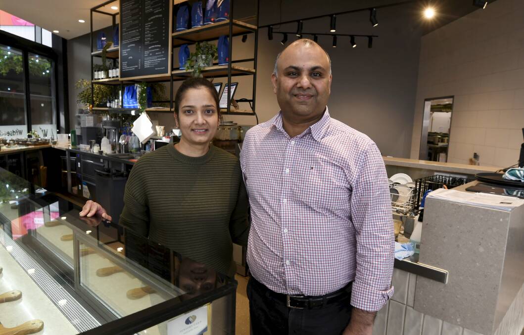 Jigna and Gaurav Patel at the Wild Seed Cafe in Wendouree. Picture: Lachlan Bence