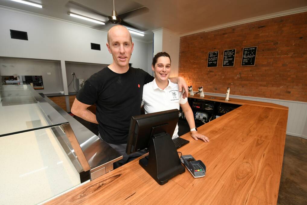 Le Péché Gourmand owners Paul and Marie Williams the day before the new bakery opens. Pictures: Lachlan Bence