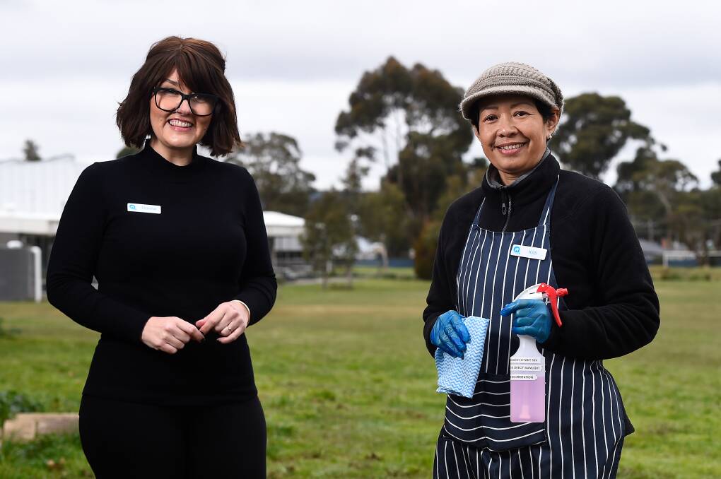 Opportunity: Donna Tucker and Kitti Smith were able to find employment through the state government's Working for Victoria program at the Ballarat Neighbourhood Centre. Picture: Adam Trafford