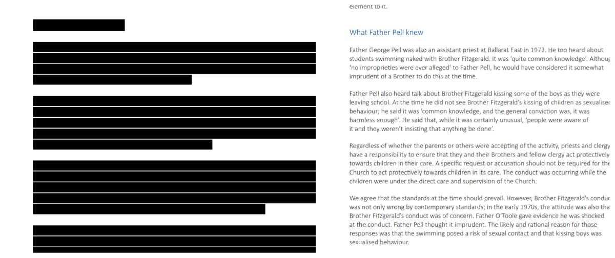 Revealed: Whole pages had been redacted from the Case Study 28 document