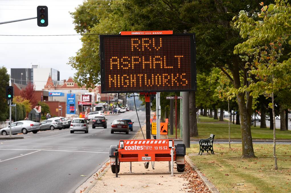 Roadworks will close sections of Sturt Street on Thursday night. Picture: Adam Trafford