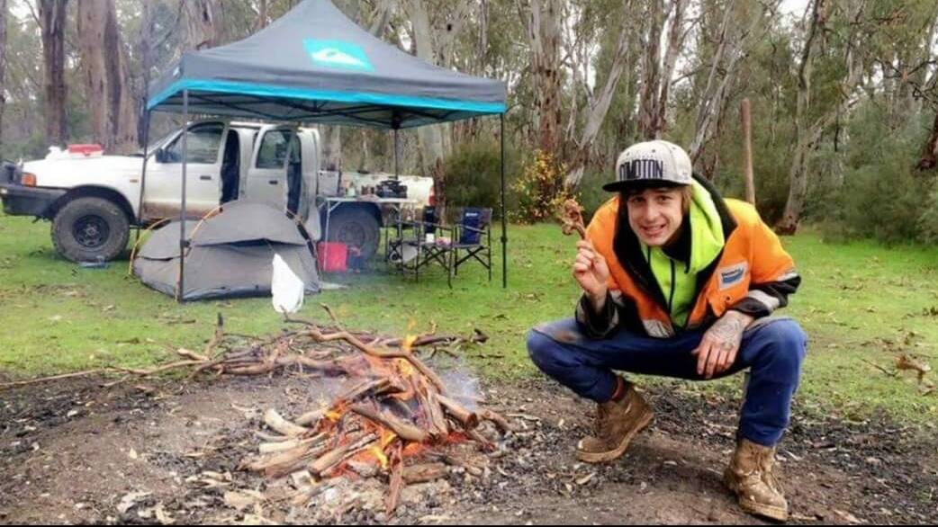 Taken too soon: Nik's last camping trip weeks before the incident. Picture: contributed