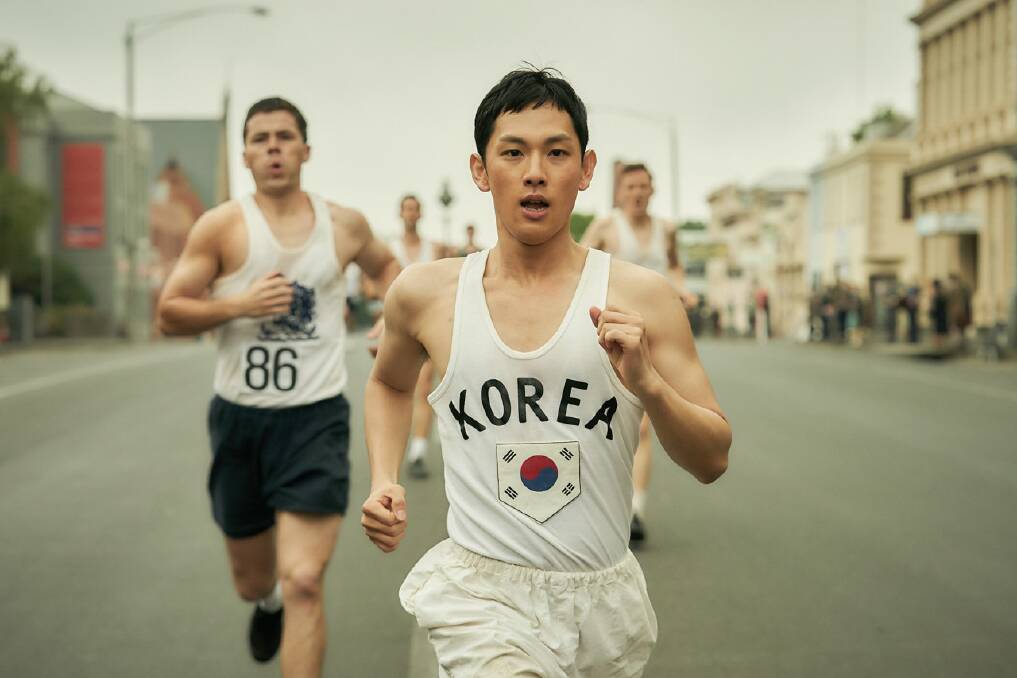 Yim Si-wan plays an up-and-coming marathon runner named Suh Yun-bok in Road to Boston. Picture from Lotte Entertainment