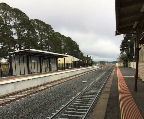 A look at the unused new platform at Ballan station. Picture: Nick Beale