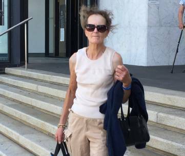 Banned: Christine Weisheit in front of court in January 2019. File photo