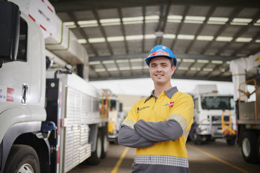 Ready to go: Joel O'Connell was chosen from a field of 1200 people to become a Powercor apprentice. Picture: contributed