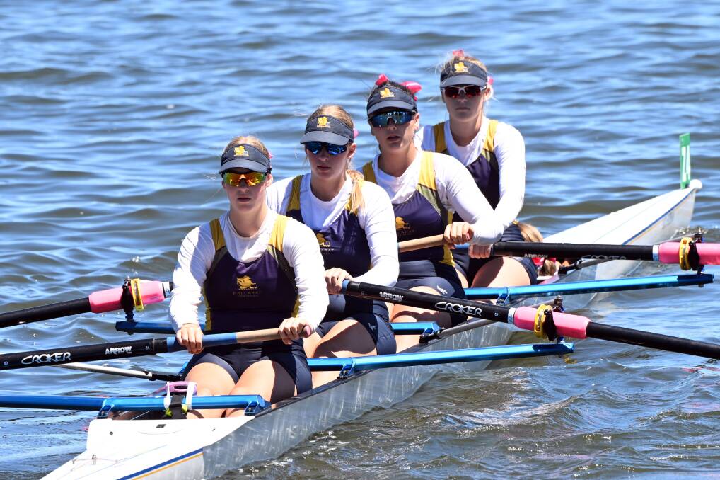 Grammar's girl's firsts crew on the water