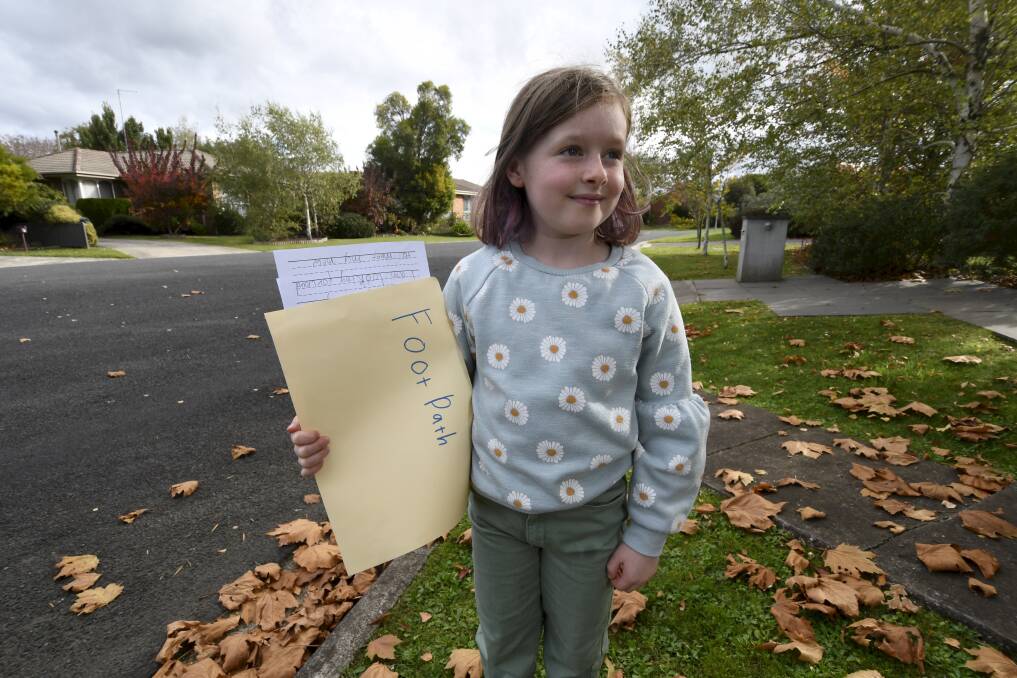 Grade two pupil Felicity Driscoll has led positive change in her community. Picture by Lachlan Bence