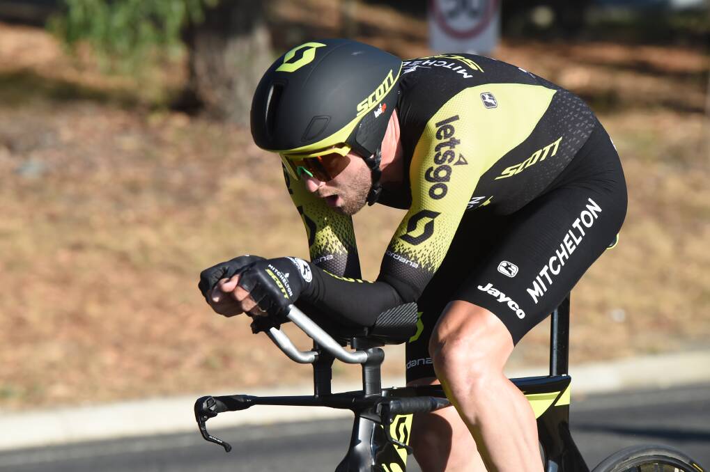 Luke Durbridge on the time trial course last year. Picture: Kate Healy