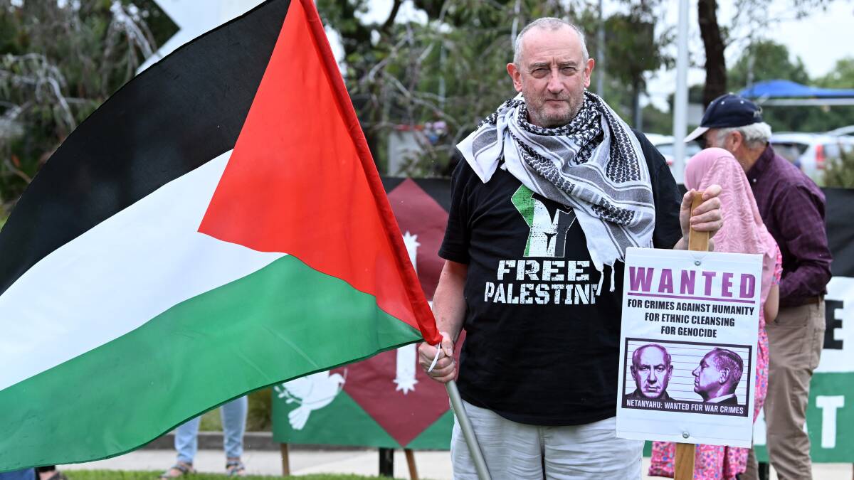 A Palestinian flag in Ballarat. File photo