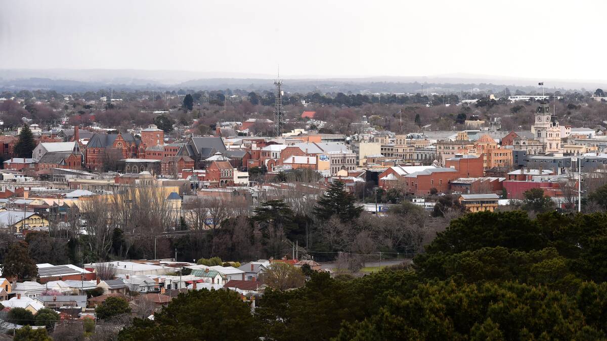 Ballarat's CBD, as seen from Black Hill. File photo