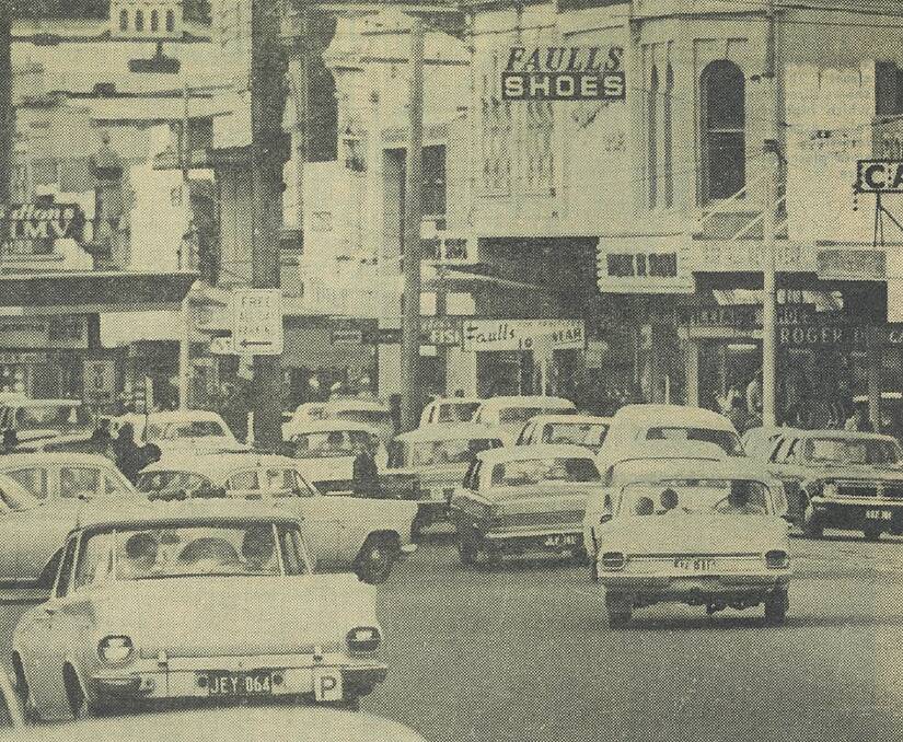 Bridge Street in the 1970s, pictured for an advertising feature in The Courier. File picture