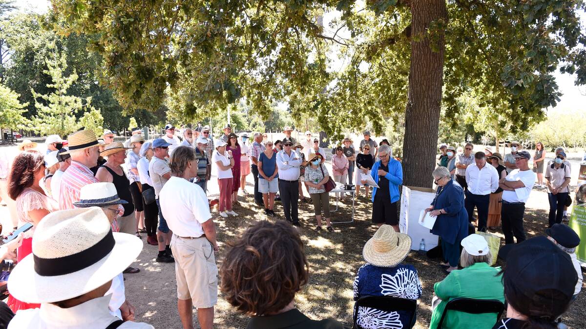 'Last hurrah' as more than a hundred protest against Lake Wendouree lighting project