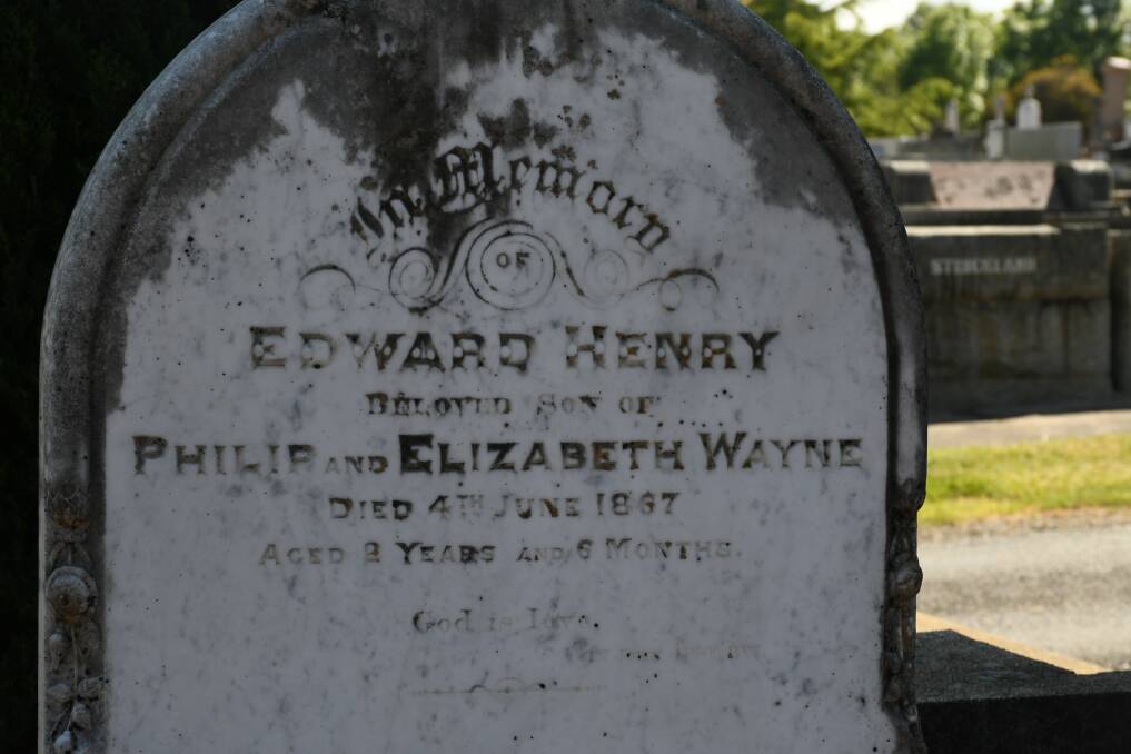 The first burial at the New Cemetery was a two-year-old boy, in 1867.